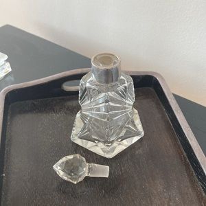 Antique Crystal & Sterling Scent Bottle